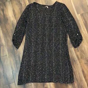 Black & White Knit Sweater Dress